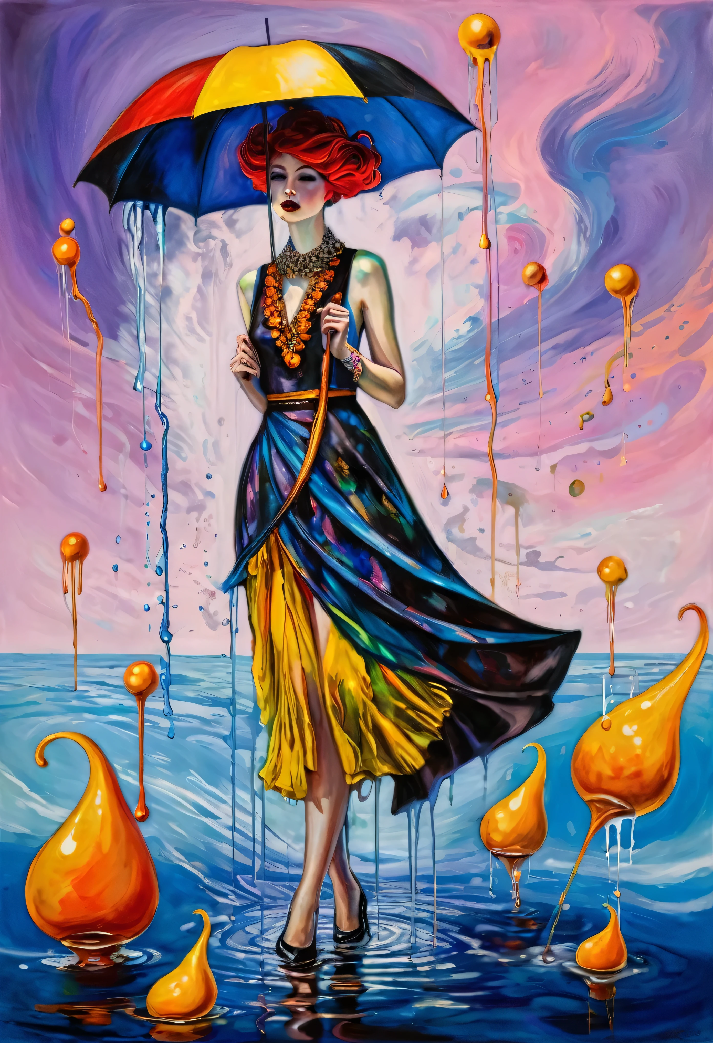 (Artistic Masterpiece of Romantic Life) ( (Themed Art of Life) ( (Conceptual Art) (NFT Exclusive) (Fauvism Work) ()”) Where visual poetry transcends traditional boundaries and embraces the dynamic interplay between creativity and technology Takes),dripping paint,darkart,style, in the style of esao andrews