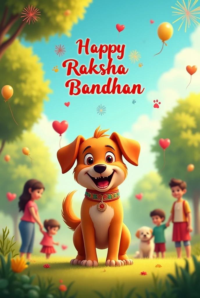 Make a "Raksha Bandhan" heading animated instagram post for a page which is related to dog protection and safety

