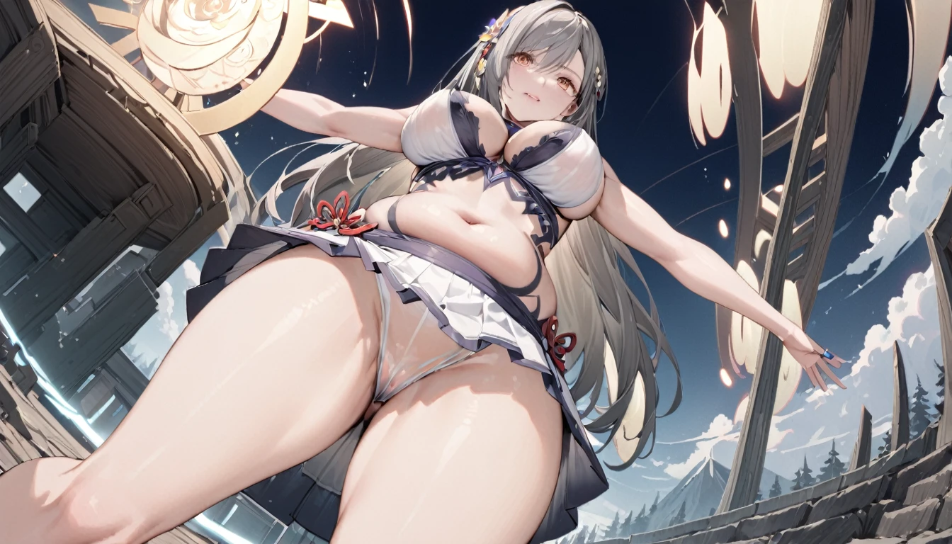 high quality,HD,16K,Sharp Line,1 Girl,fantasy, (Fire Spirits),Pretty Face, Large Breasts, Beautiful legs,In the mountains,Focus Girl,detailed Pretty Face,Detailed clothes,beautiful eyes,Cool,Sexy,Dynamic Angle,穿着华服的神明Strike a pose拍照, Ancient mysterious sexy goddess, Traditional beauty woman, Beautiful female warrior god of war , Beautiful sexy goddess, Gorgeous role-playing, high, Beautiful young girl, Beautiful woman, 华丽Beautiful woman, Complex clothing,Chinese Mystical Aesthetics, Beautiful Asian ancient mysterious girl, Extremely detailed shot of the goddess, Jaw-dropping sexy beauty, Big breasts deep neckline sexy belly button(butt), (bedroom), (Sexy Girls), masterpiece, best quality, Bangs, blush, Chest, clavicle, Eyebrows visible through hair, (Ombre gold hair), Jewelry, Long hair,Bright Eyes, ring, (solitary), illustration, fashionable, miss, Strike a pose, background, element, confident, Express, Accessories, majestic, striking, key point, Dynamic poses, ((plump)), (black))Woman in transparent dress,Viewer,(((Full breasts, Keeley University))),Slim waist,(Navel exposed,Bare waist), Long hair, extreme detailed details, 详细的fantasy艺术, Stunning character art, Beautiful and exquisite character art, Beautiful transparent dress, Very detailed, Large Breasts,Chest,Golden ratio figure,Beautiful figure,Ultra wide-angle shooting,Full body shot拍摄,Body close-up,Full body shot,Wearing a pleated tulle skirt,柔和动漫illustration, 柔和的深色background,Fujifilm XT3 Clear focus, f 5.6, High Detail, Clear focus,(Wearing openwork clothing),, (Natural light), (Tempting)translucent, Good velvet quality, Compared, Divine Light,, Silver hair, 天空background, Absolute Strength,Female Shinmei,穿着性感丝绸的Female Shinmei,,Large Breasts,Chest,Golden ratio figure,Beautiful figure,Ultra wide-angle shooting,Full body shot,Body close-up,Full body shot, Wearing a tulle dress, Model shooting style, Large Breasts,饱满Chest,Golden ratio figure,Beautiful figure,(Extremely detailed CG 8k wallpaper unit), The most beautiful artistic photos in the world, , 8K 超HD, ) on the beach,Sexy lazy posture,Sexy seductive expression,best quality,masterpiece,Ultra-high resolution,(Practical:1.4),original photo,Ultra-high resolution