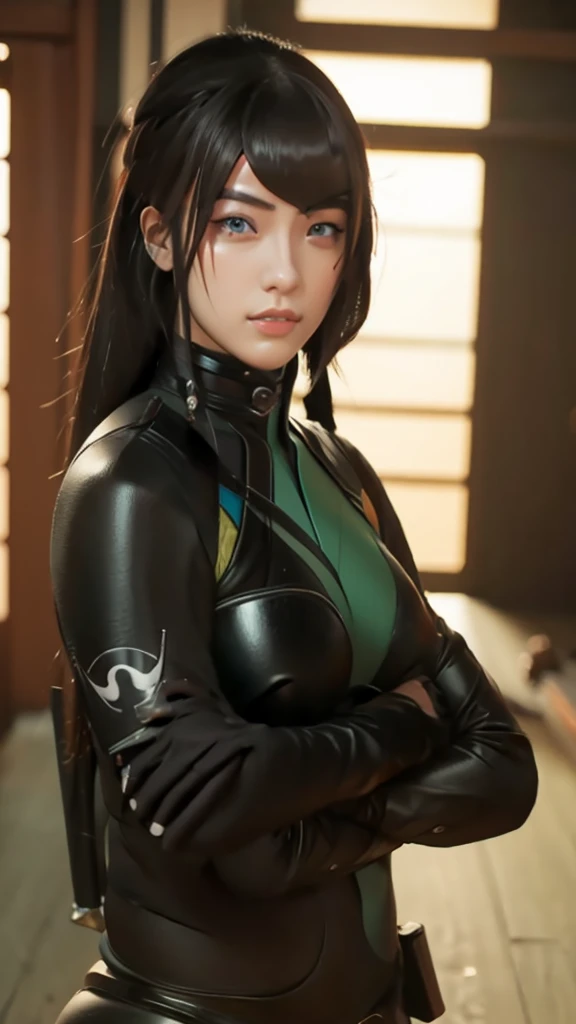 Female Ninja、Kunoichi beautiful girl、Anime Style、Eye patch on one eye、model