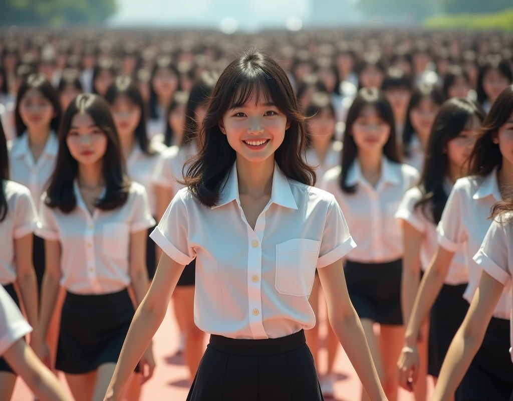 (Perfect Clone girls Raw Photography Art), (16K, Highest quality, Ultra-high resolution, Unrealistic, Unparalleled scale, A world of cloned girls multiplying, Ultra-realistic), (Japanese, woman, 26-year-old), (((((Small face, (((((Thick black hair, Semi-long hair)))))))))), ((Very beautiful detailed girls, Accurate body structure, Very detailed body, (((((Big Breasts, J-Cup))))), (((White shirt, I can see the cleavage, Black Mini Skirt))), ((Dark Eyes, Mature face, Cute Smile, A gentle gaze)), (((((Happy laughter))))), (((((Very detailed, 1girl-1,000,000cloning))))), (((100girls), (6+girls), multiple girls))), (((((A very detailed and precise description of the doppelganger, Perfectly the same girl, The exact same smile, Perfect same hair, Perfect same clothes, Exactly the same height, Perfect same J-cup))))), (((((clone girls only))))), ((10,000clone girls)), ((1,000,000clone girls)), ((1,000,000,000clone girls)), ((Filling the Earth 1,000,000,000,000,000,000,000,000,000,000,000,000,000人のclone girls=myself, Super dense, Focus on the middle of the group, 無数のmyselfに取り囲まれて幸せ, 無数のmyself同士と溺愛したい, 回りのmyselfも無数のmyselfと溺愛したい, Holding hands, hug, hug, kiss, Touching breasts)), ((1,000,000,000,000,000,000clone girls)), ((1,000,000,000,000,000,000,000,000,000clone girls)), ((The sight of the ultimate super-crowded, 異常なSuper dense, Countless clone girls packed together tightly)), (Bright and soft light, (((((Very detailed and perfect hyper-telephoto rendering, Background blur removal)))))), (((Subject depth extremely shallow)))