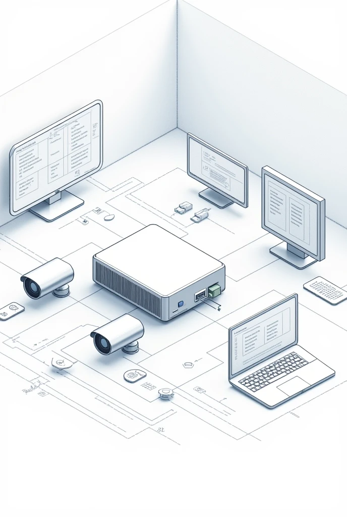 Please drawing a diagram of a cctv box the 1 power supply ,2 camera, 1 dvr, 1 monitor please ayusin like drawing talaga