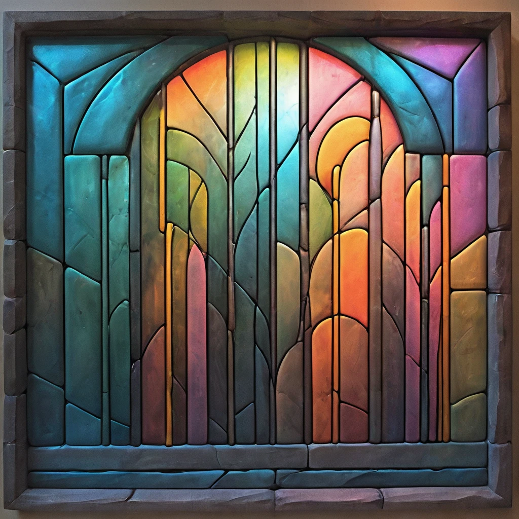 Stained glass,translucent,masterpiece,Vibrant colors