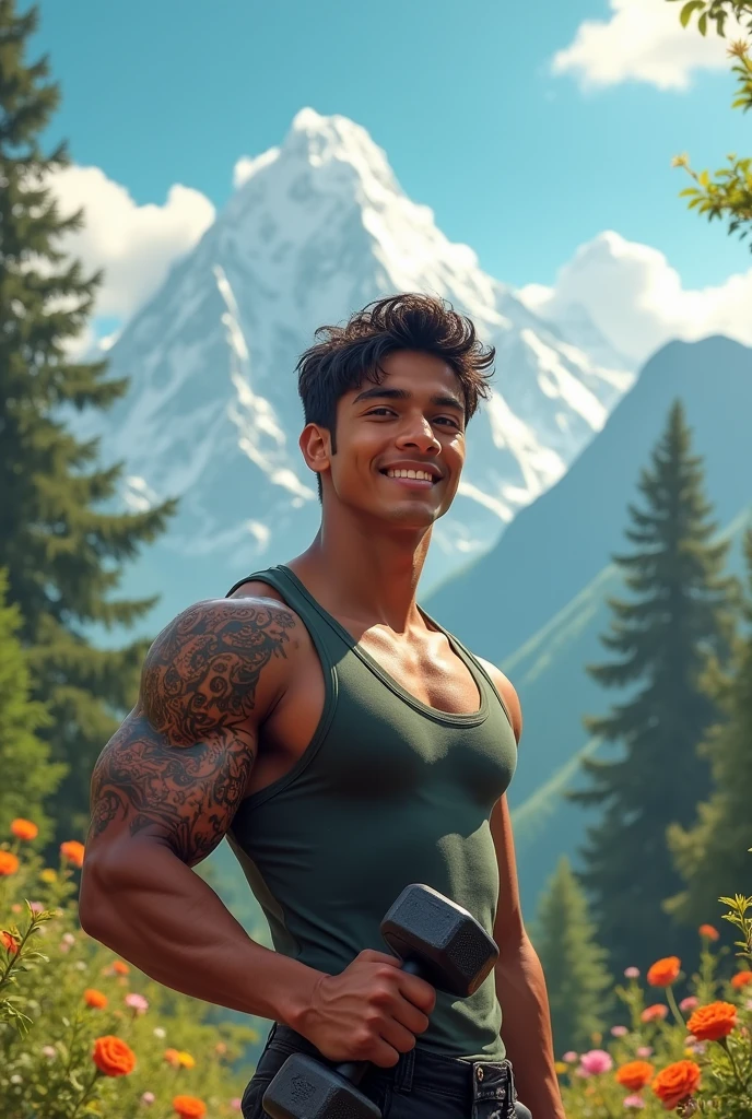 A nepali 18 years cute body builder boy