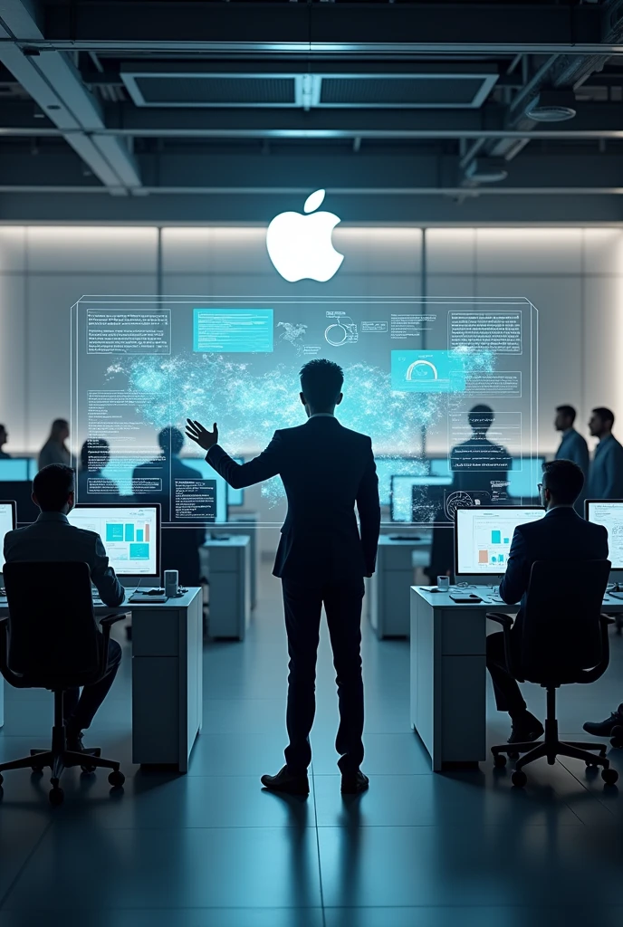 Picture with grey theme that define Schedule and deadline management, employee training, performance evaluations, adjustments to budgets or staffing assignments, and resource allocation in the apple center