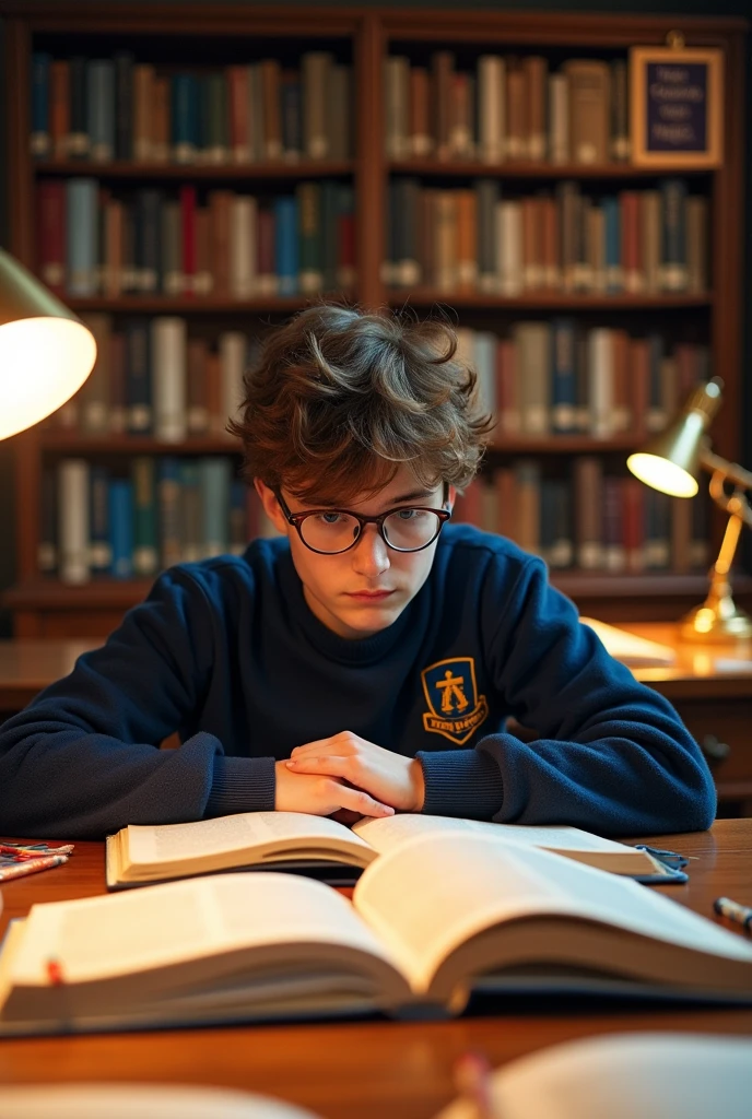 Developing cultural and intellectual skills, education according to the curricula prescribed for students , receiving information in the classroom, a close-up picture of a latin student with glases wearing a blue uniform sitting on a school desk, performing school assignments