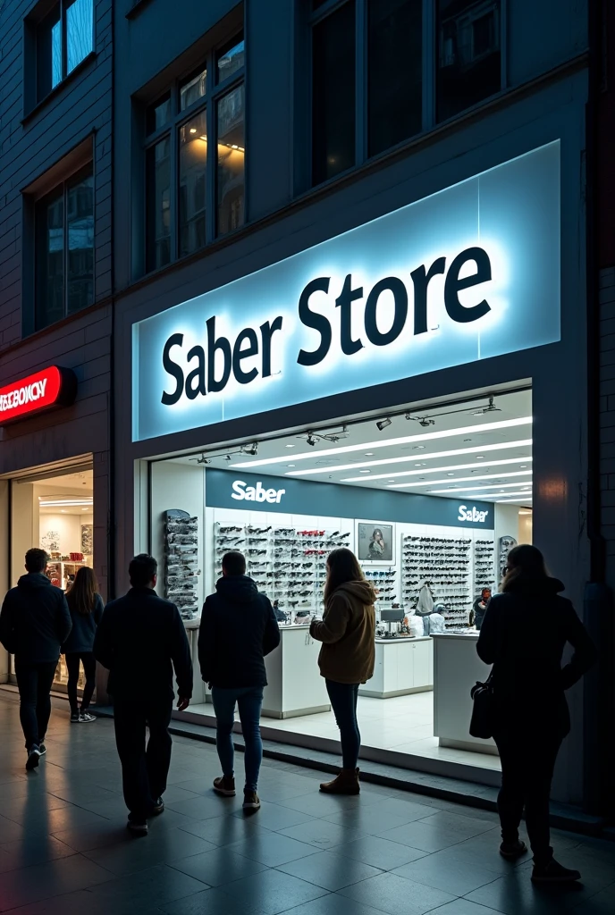 a security camera shop and transparent logo with the text ( Saber Store)