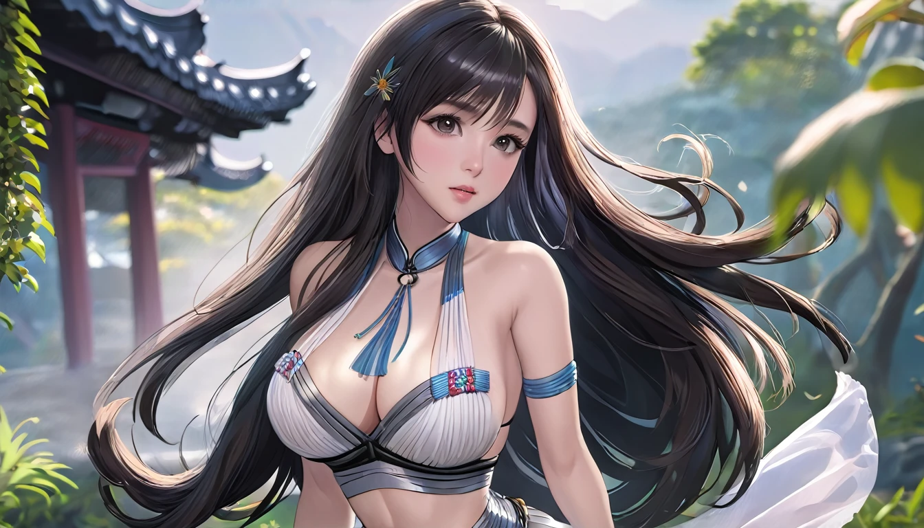 high quality,HD,16K,Sharp Line,1 Girl,fantasy, （Fire Spirits）,Pretty Face, , Beautiful legs,In the mountains,Focus Girl,detailed Pretty Face,Detailed clothes,beautiful eyes,Cool,Sexy,Dynamic Angle,穿着华服的神明Strike a pose拍照, Ancient mysterious  goddess, Traditional beauty woman, Beautiful female warrior god of war , Beautiful  goddess, Gorgeous role-playing, high, Beautiful young girl, Beautiful woman, 华丽Beautiful woman, Complex clothing,Chinese Mystical Aesthetics, Beautiful Asian ancient mysterious girl, Extremely detailed shot of the goddess, Jaw-dropping  beauty,  deep neckline  belly button（butt), (bedroom), ( Girls), masterpiece, best quality, Bangs, blush, , clavicle, Eyebrows visible through hair, (Ombre gold hair), Jewelry, Long hair,Bright Eyes, ring, (solitary), illustration, fashionable, miss, Strike a pose, background, element, confident, Express, Accessories, majestic, striking, key point, Dynamic poses, ((plump)), (black))Woman in transparent dress,Viewer,(((Full , Keeley University))),Slim waist,(Navel exposed,Bare waist), Long hair, extreme detailed details, 详细的fantasy艺术, Stunning character art, Beautiful and exquisite character art, Beautiful , Very detailed, Large Breasts，Chest，Golden ratio figure，Beautiful figure，Ultra wide-angle shooting，Full body shot拍摄，Body close-up，Full body shot，Wearing a pleated tulle skirt，柔和动漫illustration, 柔和的深色background，Fujifilm XT3 Clear focus, f 5.6, High Detail, Clear focus,(Wearing openwork clothing),, (Natural light), (Tempting)translucent, Good velvet quality, Compared, Divine Light,, Silver hair, 天空background, Absolute Strength,Female Shinmei，穿着性感丝绸的Female Shinmei,，Large Breasts，Chest，Golden ratio figure，Beautiful figure，Ultra wide-angle shooting，Full body shot，Body close-up，Full body shot， Wearing a tulle dress, Model shooting style, ，饱满Chest，Golden ratio figure，Beautiful figure，(Extremely detailed CG 8k wallpaper unit), The most beautiful artistic photos in the world, , 8K 超HD, ) on the beach，Sexy lazy posture，Sexy  expression，best quality,masterpiece,Ultra-high resolution,(Practical:1.4),original photo,Ultra-high resolution