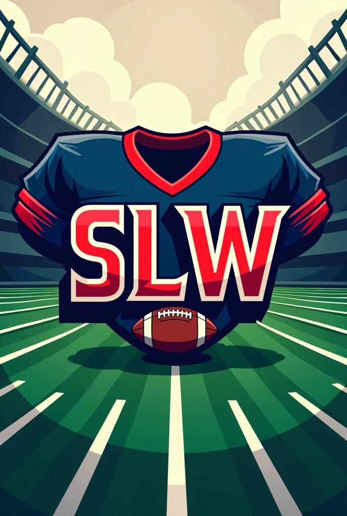 Simple logo for selling American football jerseys with the name SLW