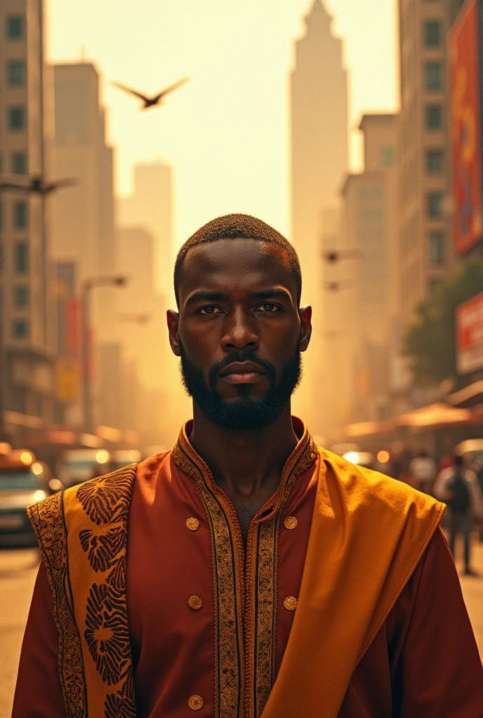 Image d’homme Africains ayant réussi , se souviens de lui même plus jeune et pauvre