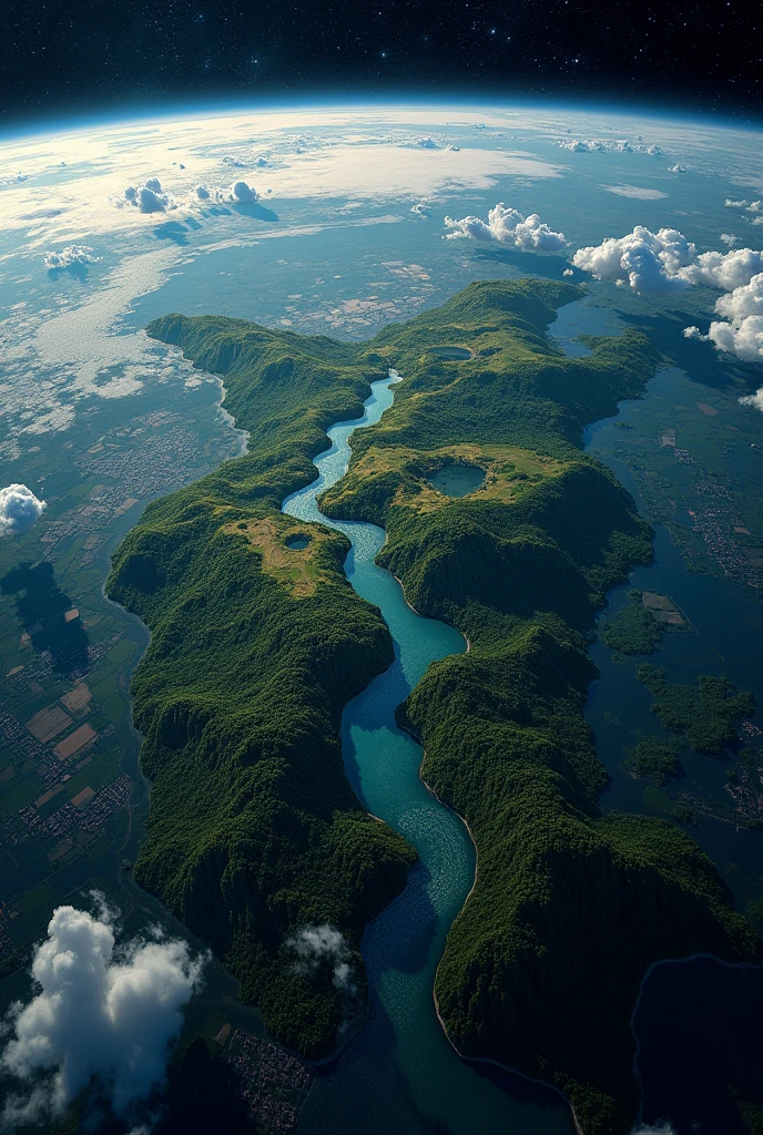 Hungary view from space