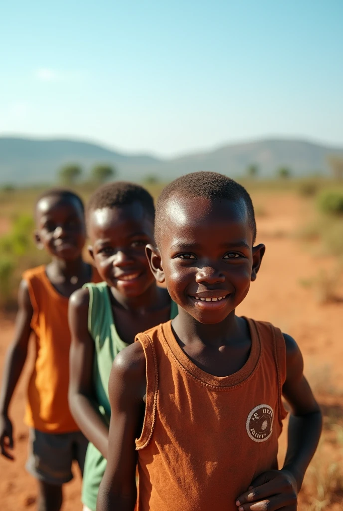 Image d’enfants africain faisant des travaux difficile