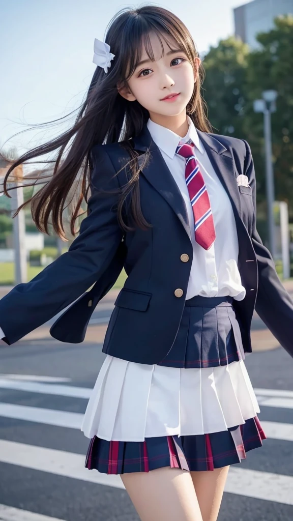 cute､high school girl､Idol､uniform､blazer､mini skirt､See-through､Fluttering in the wind
