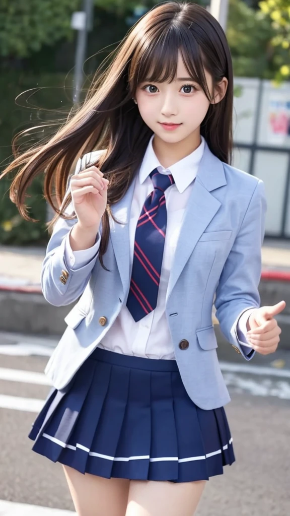 cute､high school girl､Idol､uniform､blazer､mini skirt､See-through､Fluttering in the wind