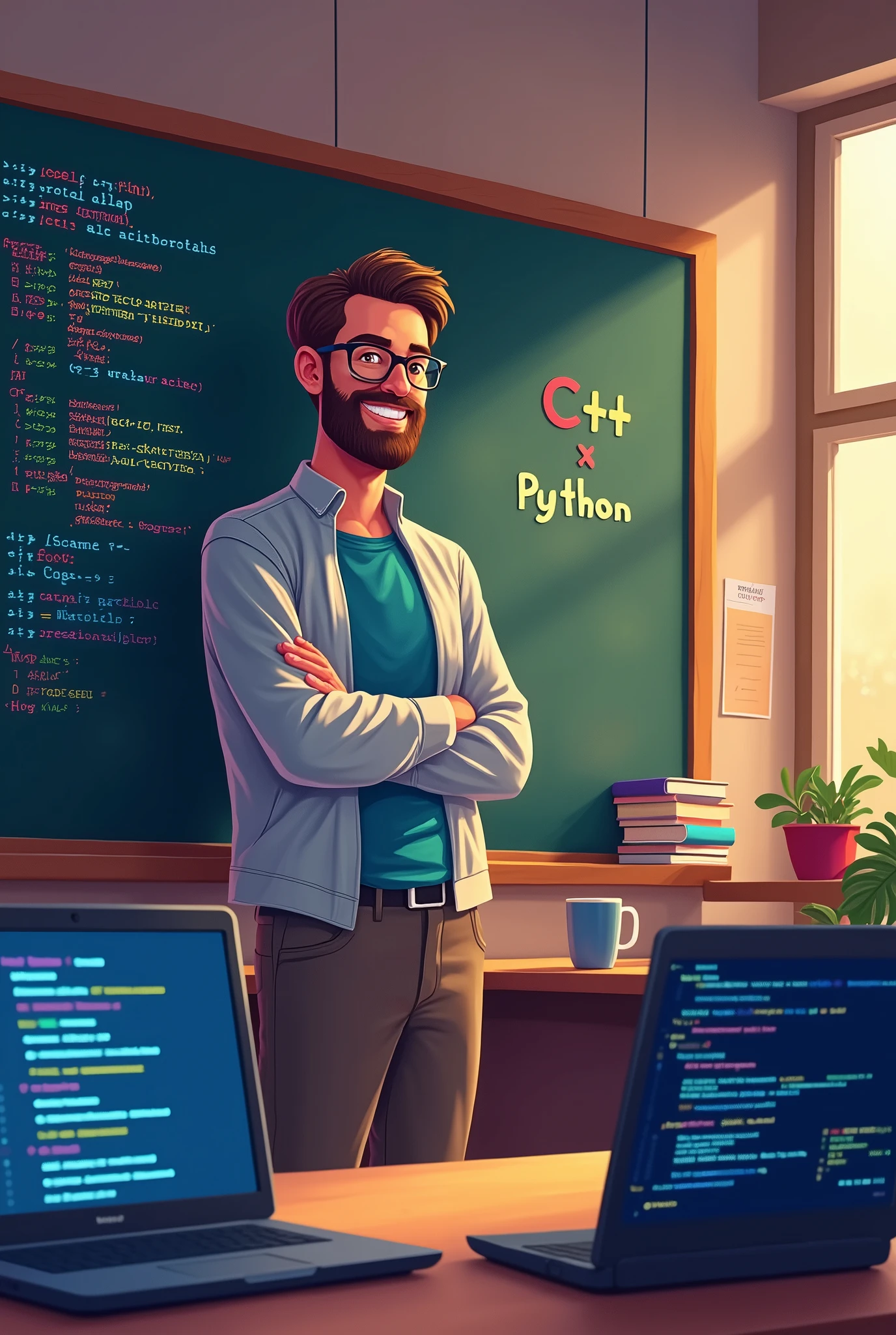 A picture for a gig of a tutor of c++ and python