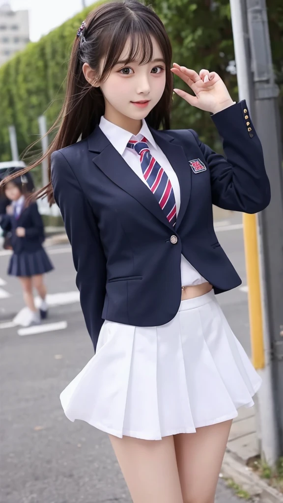 cute､high school girl､Idol､uniform､blazer､mini skirt､See-through､Fluttering in the wind