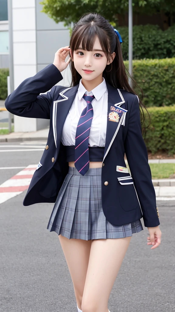 cute､high school girl､Idol､uniform､blazer､mini skirt､See-through､Fluttering in the wind