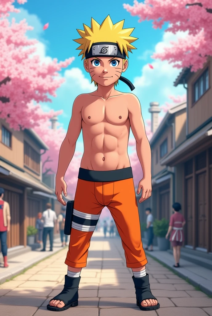 Create adult Naruto in underwear