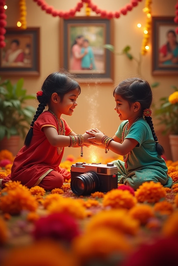 Happy janai purnima sister wearing borther rakhi hand  
