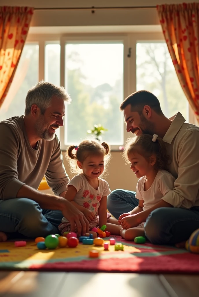 Gay dads 58 years old with kids daughters and three years old