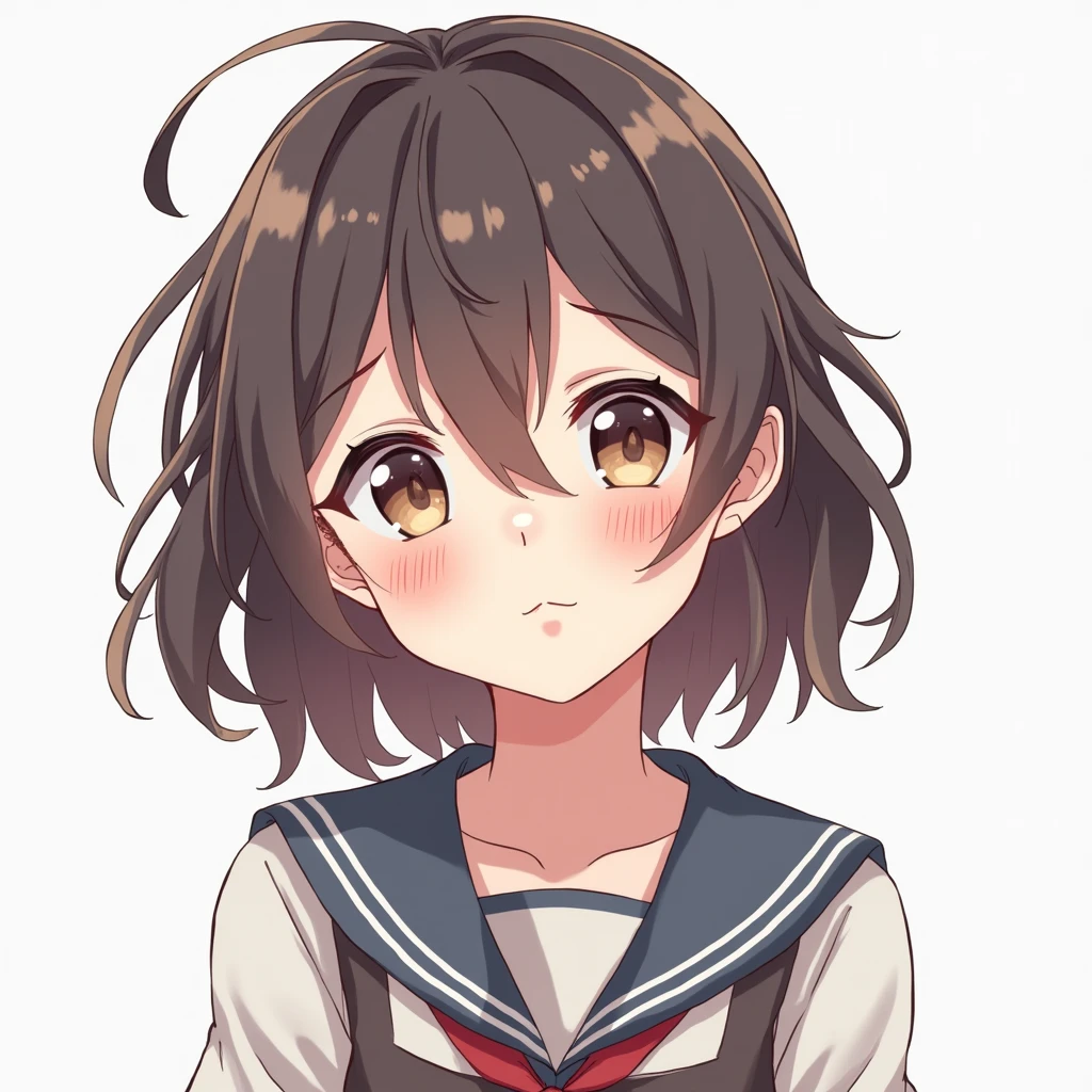 Anime-style girl with a boyish hairstyle