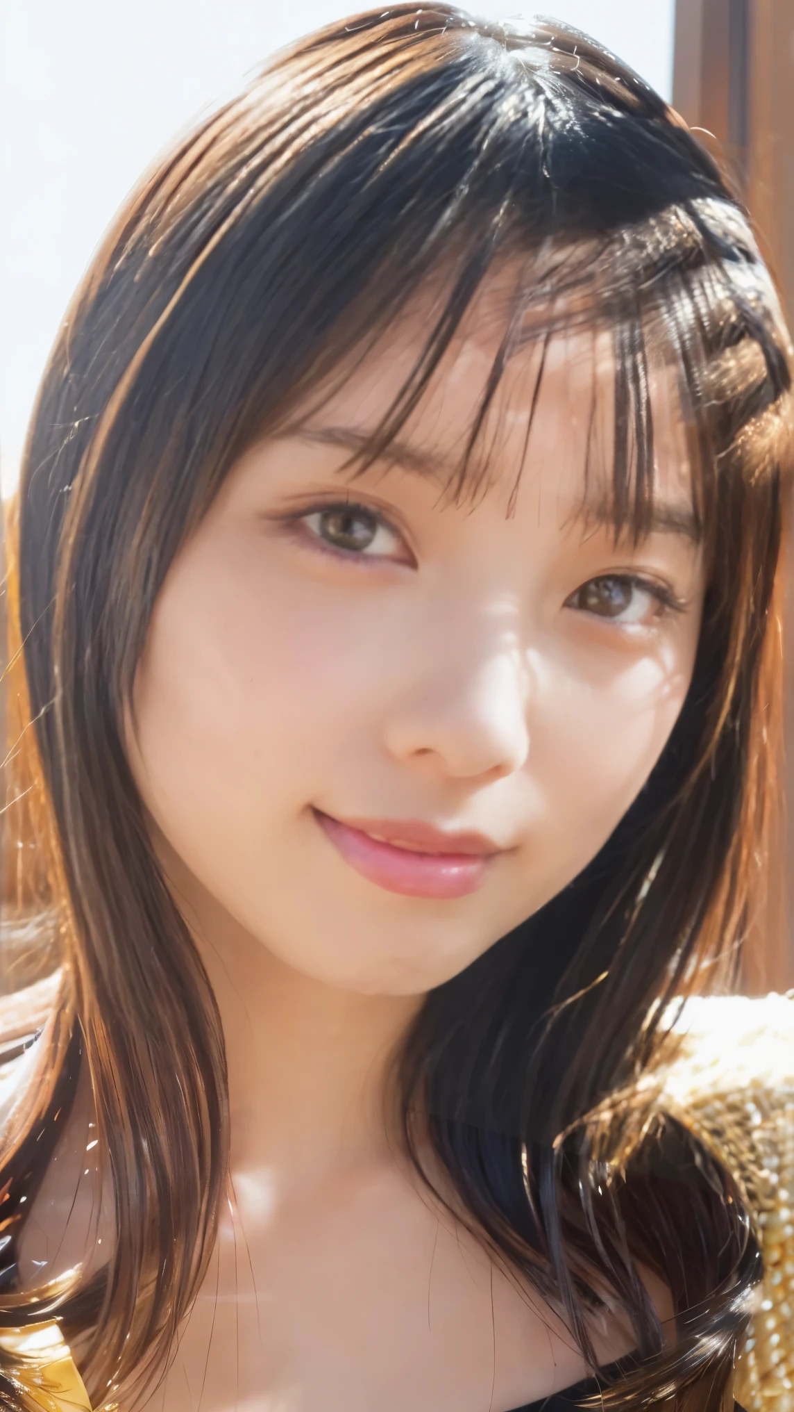 Memory correction:255, Everything modern:1.66, Cute Japanese Women Photos, smile:1.78, 20-year-old, Oil for straight, one-length hair＆Hair balm:1.55, (photo Realistic:1.4), (hyper Realistic:1.4), (Realistic:1.3), (Smoother lighting:1.05), (Improving the quality of cinema lighting:0.9), 32K, 1 person,20-year-oldの, Realistic lighting, Backlight, The light shines on your face, Ray Tracing, (Bright light:1.2), (Improvement of quality:1.4), (Highest quality Realistic textured skin:1.4), fine grain, Detailed face,(smile:0), (Emphasis on face close-up:1.3), (Enhances the beauty of skin texture:1.1),((Extremely precise and accurate anatomy:1.0)), (Enhances the beauty of skin texture:1.1), Clean and glowing skin, mesh, thin:1.2, (Realistic:1.3), Realisticなライティング, (Smoother lighting:1.05), 32K, One Japanese woman, fine grain, Detailed face, (Film Grain:1.1),(Accentuates body lines:1.1), High resolution, Natural look, Kind eyes, Improves hair quality, Delicate light and shadow, Transparent muscles, Graceful pose, Beautiful Eyes, Sharp details, Soft light reflection, Beautiful contours, Delicate skin tone, Fine hair texture,Cute Japanese Women Photos,