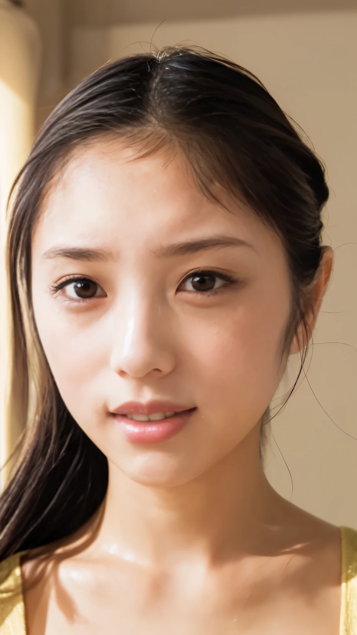 Memory correction:255, Everything modern:1.66, Cute Japanese Women Photos, smile:1.78, 20-year-old, Oil for straight, one-length hair＆Hair balm:1.55, (photo Realistic:1.4), (hyper Realistic:1.4), (Realistic:1.3), (Smoother lighting:1.05), (Improving the quality of cinema lighting:0.9), 32K, 1 person,20-year-oldの, Realistic lighting, Backlight, The light shines on your face, Ray Tracing, (Bright light:1.2), (Improvement of quality:1.4), (Highest quality Realistic textured skin:1.4), fine grain, Detailed face,(smile:0), (Emphasis on face close-up:1.3), (Enhances the beauty of skin texture:1.1),((Extremely precise and accurate anatomy:1.0)), (Enhances the beauty of skin texture:1.1), Clean and glowing skin, mesh, thin:1.2, (Realistic:1.3), Realisticなライティング, (Smoother lighting:1.05), 32K, One Japanese woman, fine grain, Detailed face, (Film Grain:1.1),(Accentuates body lines:1.1), High resolution, Natural look, Kind eyes, Improves hair quality, Delicate light and shadow, Transparent muscles, Graceful pose, Beautiful Eyes, Sharp details, Soft light reflection, Beautiful contours, Delicate skin tone, Fine hair texture,Cute Japanese Women Photos,