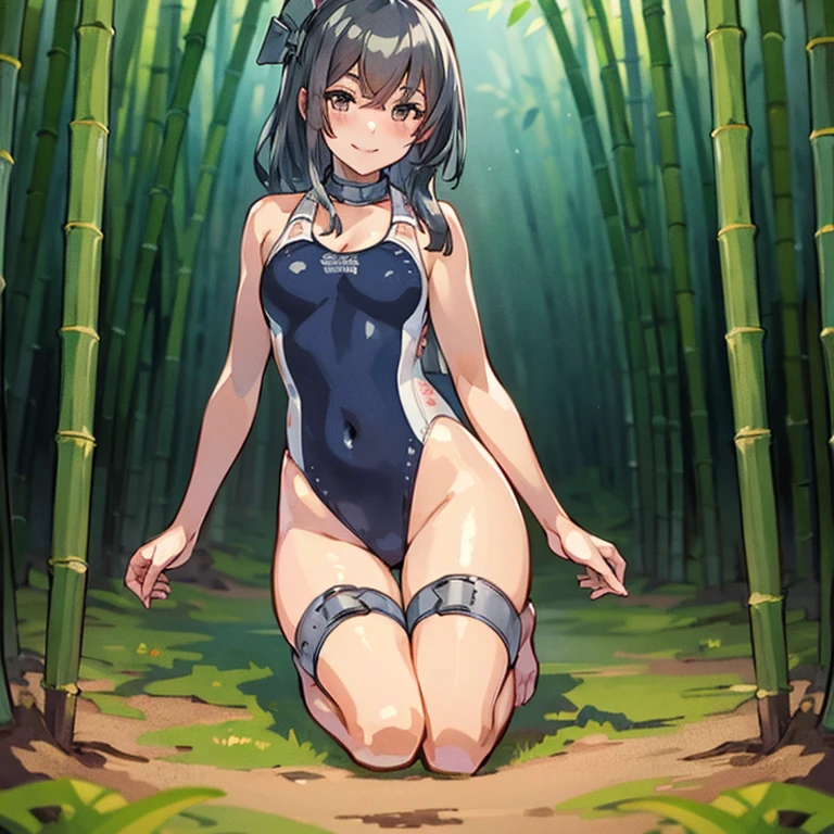 ScampKC
,(masterpiece:1.4),(best quality:1.4), (premium:1.4), (great illustration:1.4), (ultra-detailed:1.4),(art CG, 8K),1girl solo, KonishiCSA,full body,
,Bamboo Forest,blush,smile,
(competition swimsuit:1.4)