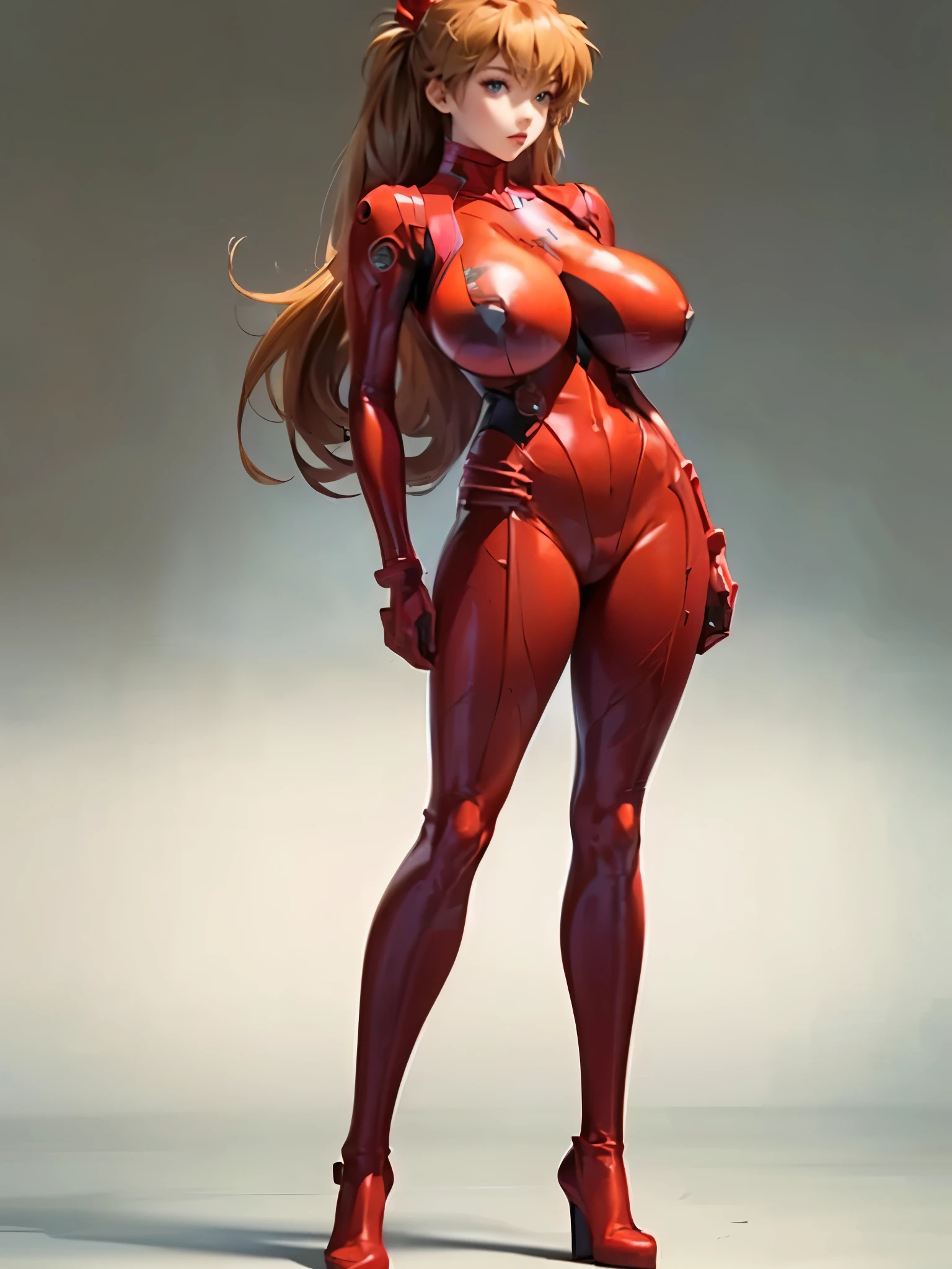  ((Huge Breasts: 1.8)), (Standing posture:1.5),(Full Body Image: 1.5),(Soryu Asuka Langley: 1.5), Evangelion, 4K, masterpiece, Very Detailed, Studio Lighting, Boob Very Detailed Full Body Anime,, Very Detailed Full Body, Anime Very Detailed, Perfect Body with Realistic Shading, Have Large Breasts, Photorealistic Perfect Body, Smooth Anime CG Art 