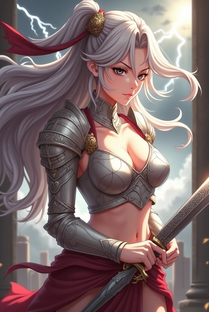 anime woman battle