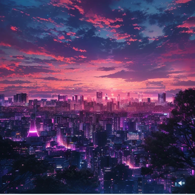 anime city skyline with pink and purple sunset, anime wallpaper 4k, anime wallpaper 4 k, 4k anime wallpaper, anime art wallpaper 4 k, anime art wallpaper 4k, anime art wallpaper 8 k, beautiful cityscape, hd anime cityscape, beautiful anime scene, anime landscape wallpaper, tokyo anime scene, ultra hd anime wallpaper, beautiful anime scenery, anime background