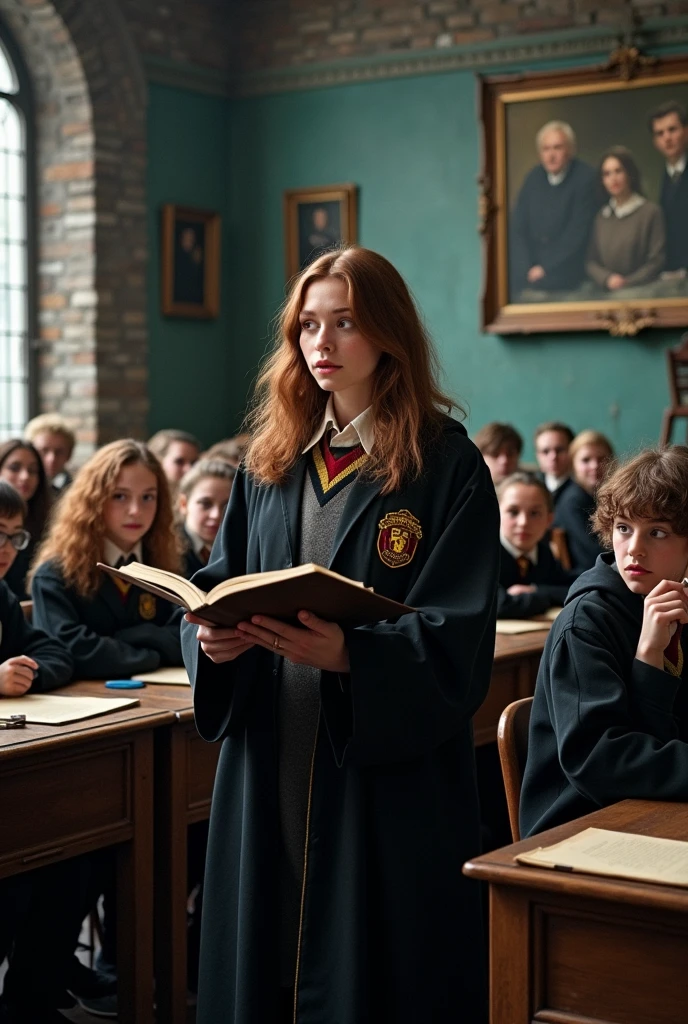 Hermione Granger in defence against the dark Arts class