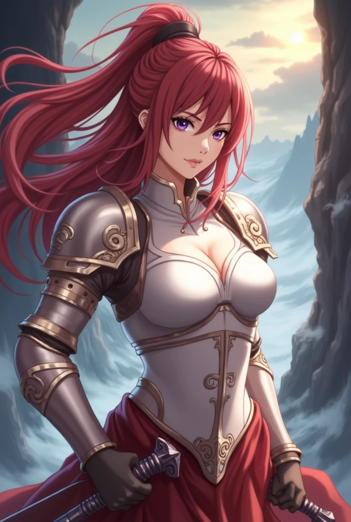 anime woman battle scene