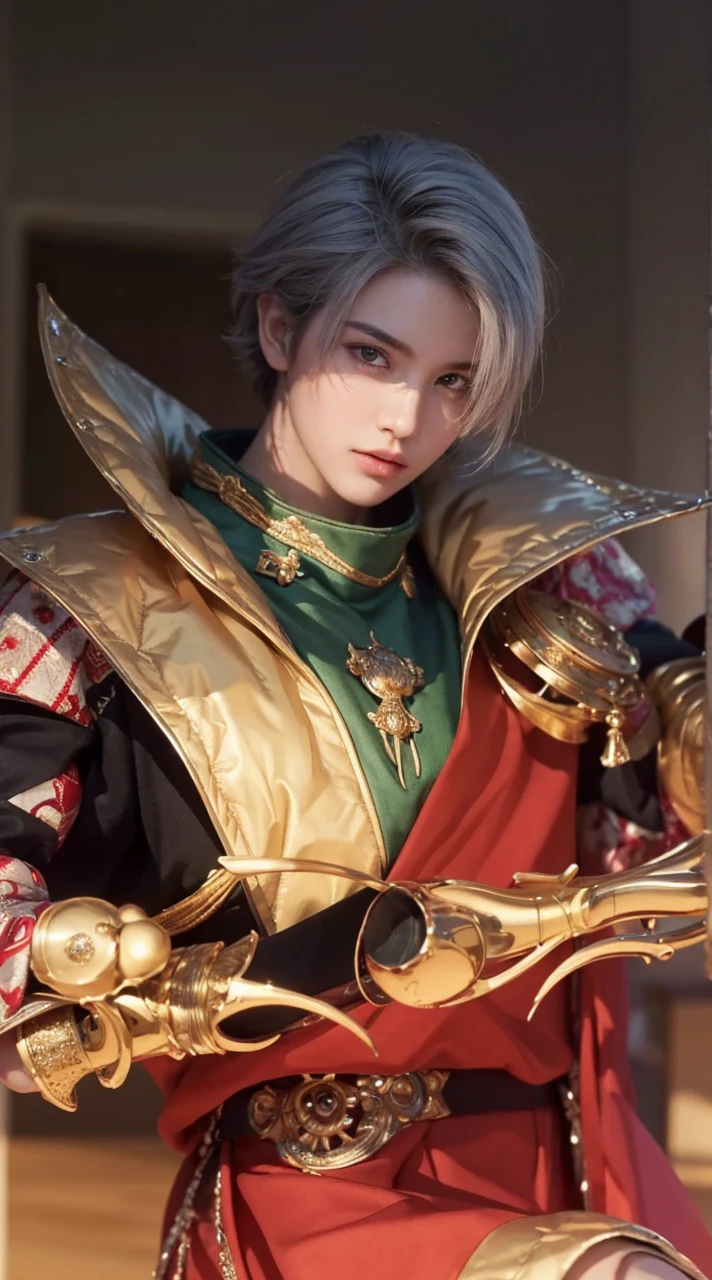((BEST Quality, 8k, Work: 1.3)), upper body,, Sharp focus: 1.2, man with perfect figure, highly detailed facial and skin texture, Detailed eyes, double eyelids, interior view, short hair,