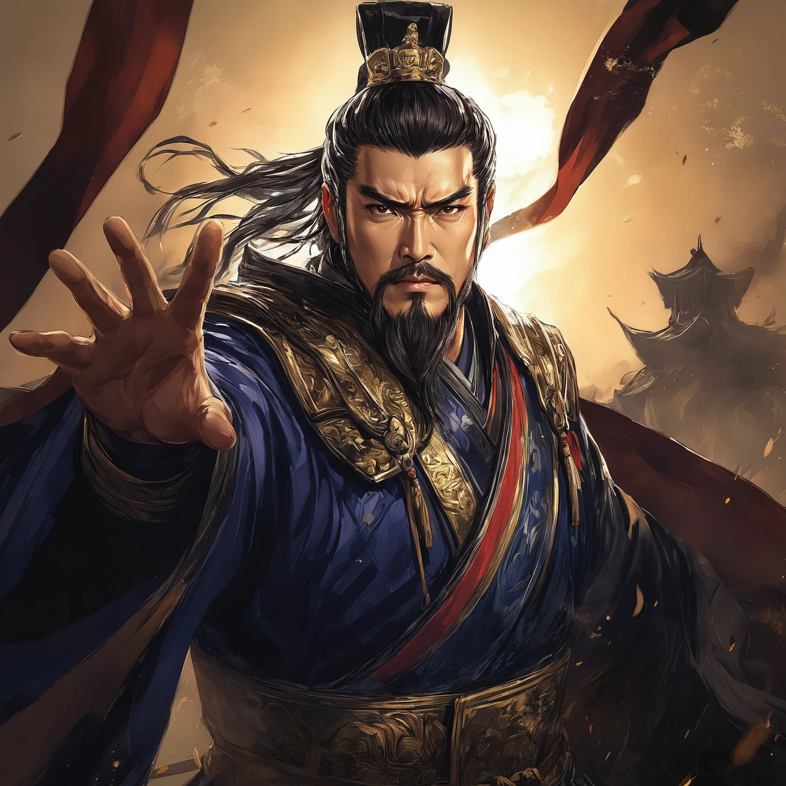 Three Kingdoms Cao Cao, Show both hands., charisma, leader,