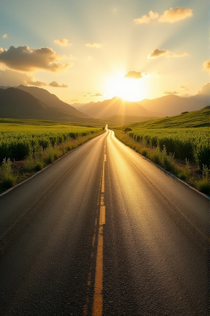 An empty road
