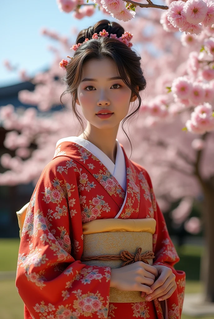 most beautiful woman in japan with japanese feature with their traditional clothes