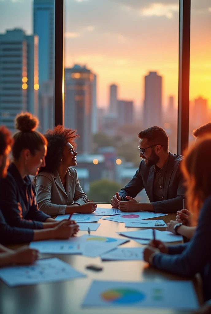Marketing team background blur