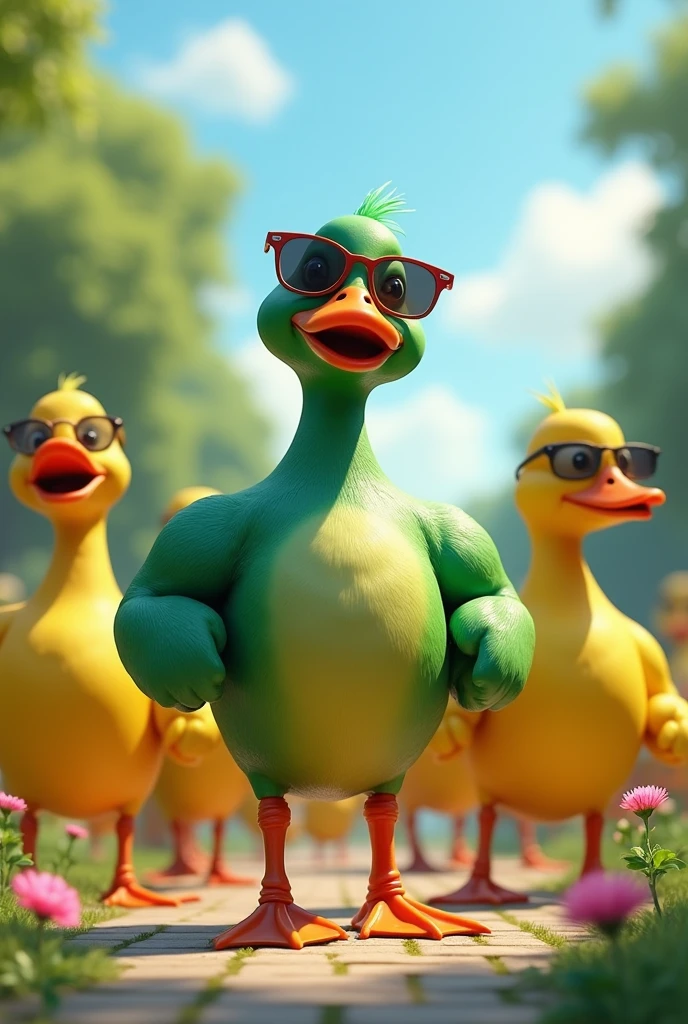 Ducks with shoulders
