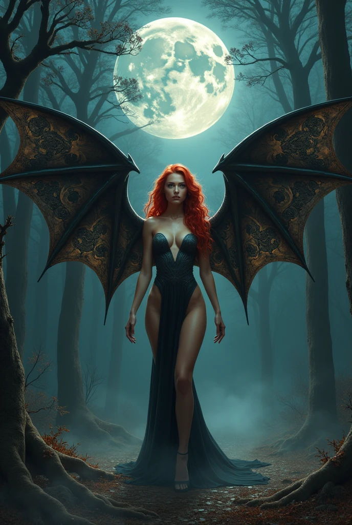 succubus woman large wings
