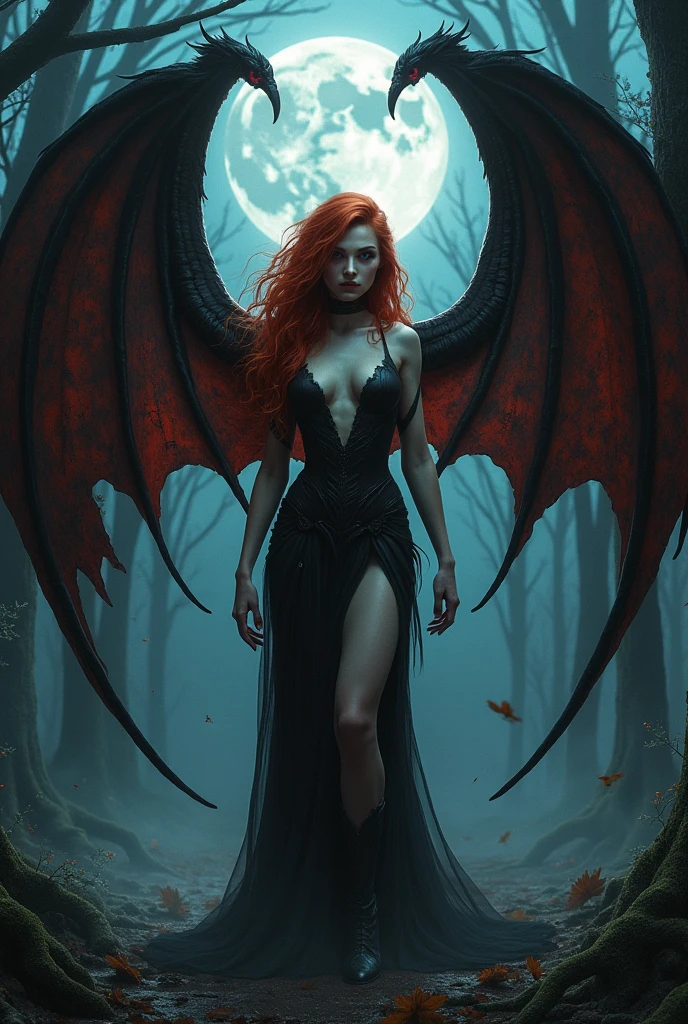 succubus woman large wings