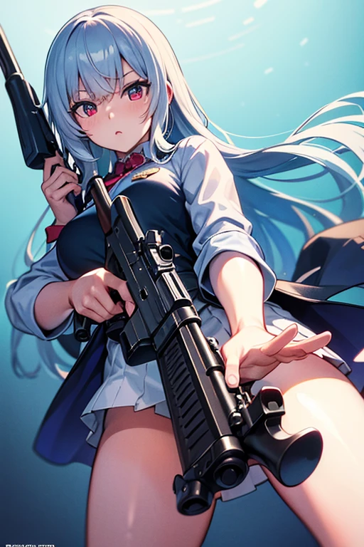 score up_9,source_anime,dynamic angle,(masterpiece:1.2),(best quality:1.2),(superfine illustration:1.2),8k,(perfect hands:1.1),(perfect fingers:1.1),BREAK (holding a riflegun:1.2),(perfect riflegun1.2),(detailed riflegun:1.2),BREAK 銃を撃つ