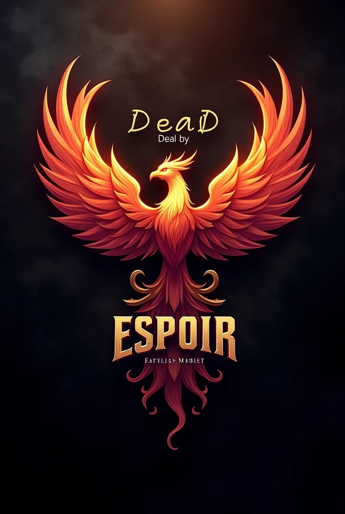 Team logo、Title is ESPOIR、Character is a phoenix、With Dead by written at the top、Followed by Daylight mobile written below。