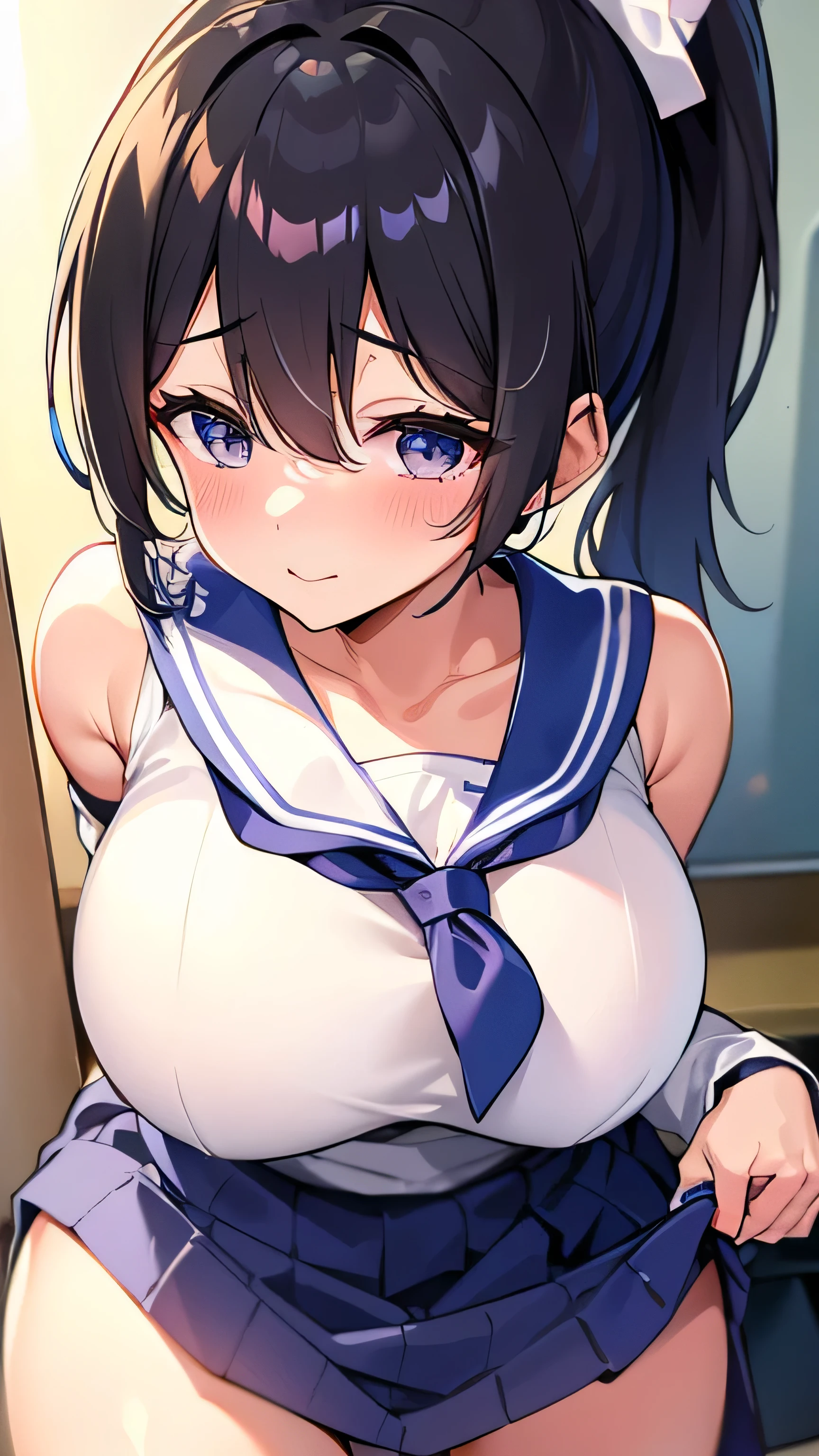 tits、ponytail、Sailor suit