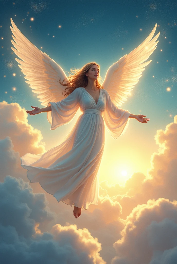 Angel female An illustration
