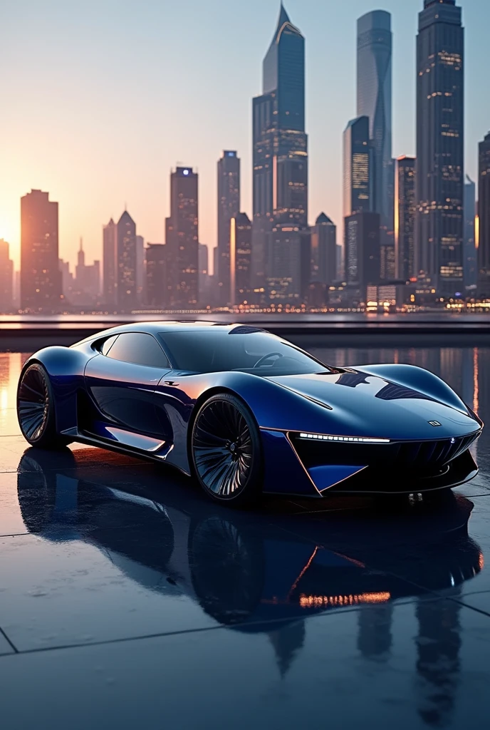 I want an executive car(different from any car in the world) for the CEO(Titan Legion)the body of the car should be colored navy blue