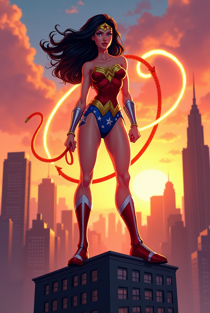 Wonder woman cartoon large lasso