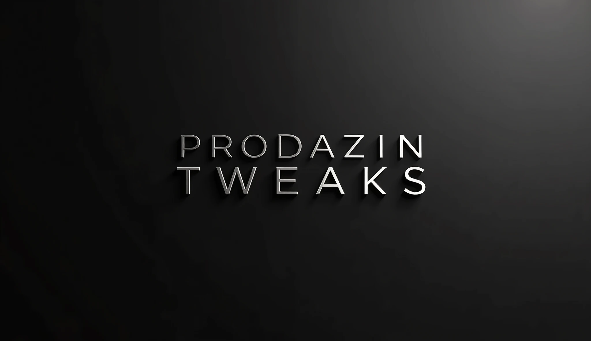 Wallpaper minimalista escrito Prodazin TWEAKS, highest quality, minimalist black wallpaper.