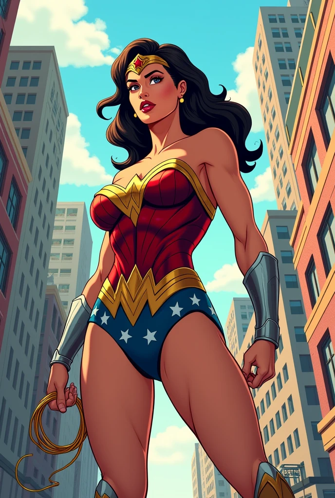 Muscle Wonder woman  cartoon 