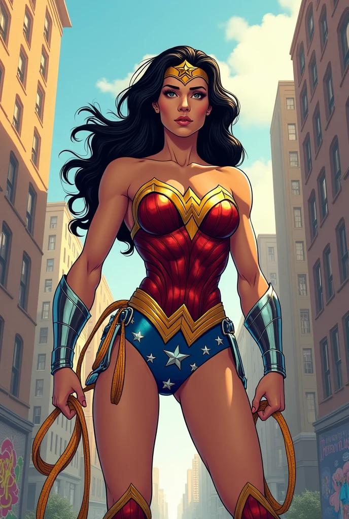 Muscle Wonder woman  cartoon 